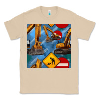 Mushroom excavator seamless pattern Classic Tee - BundleAndBundleShop