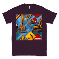 Plum excavator seamless pattern Classic Tee - BundleAndBundleShop