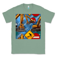 Sage excavator seamless pattern Classic Tee - BundleAndBundleShop