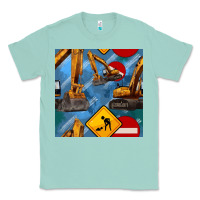 Seafoam excavator seamless pattern Classic Tee - BundleAndBundleShop