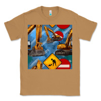 Toasted Coconut excavator seamless pattern Classic Tee - BundleAndBundleShop