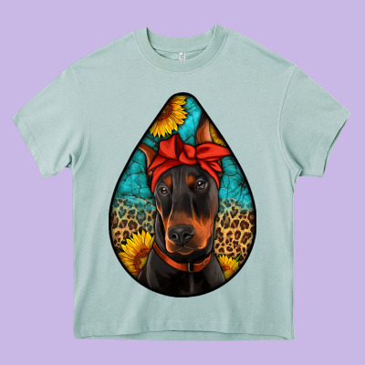 Doberman Heavy Core Tee Designed By Artiststas