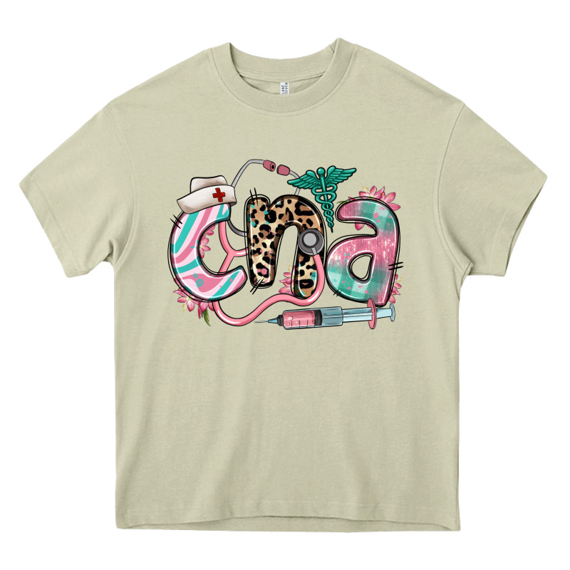 Floral Cna Certified Nursing Assistant Heavy Core Tee by RanaPortraitStore | Teevron
