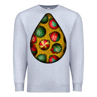 Heather Grey christmas  teardrop Premium Sweatshirt - BundleAndBundleShop