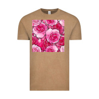 Vintage Coffee valentines day all dress up roses seamless pattern Vintage Tee - BundleAndBundleShop