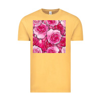 Vintage Mustard valentines day all dress up roses seamless pattern Vintage Tee - BundleAndBundleShop