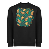 Black christmas gingerbread cookies patch Heavyweight Sweatshirt - BundleAndBundleShop