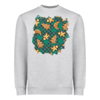 Heather Grey christmas gingerbread cookies patch Heavyweight Sweatshirt - BundleAndBundleShop