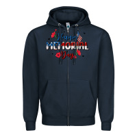 Navy happy memorial day Zipper Hoodie - MaliasSmallBusiness