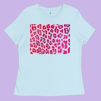 Leopard Background Pink Shimmer 3200x2400 Ladies Tee Designed By Adodesignshop