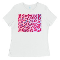 White leopard background pink shimmer 3200x2400 Ladies Tee - AdoDesignShop