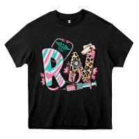 Black floral rn registered nurse Heavy Core Tee - RanaPortraitStore