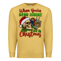 Antique Gold when you’re dead inside but it's christmas Premium Sweatshirt - BundleAndBundleShop