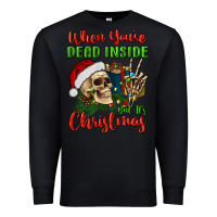 Black when you’re dead inside but it's christmas Premium Sweatshirt - BundleAndBundleShop