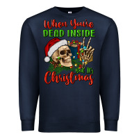 Navy when you’re dead inside but it's christmas Premium Sweatshirt - BundleAndBundleShop