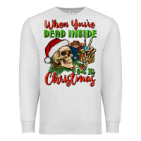 Oatmeal Heather when you’re dead inside but it's christmas Premium Sweatshirt - BundleAndBundleShop