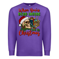 Purple when you’re dead inside but it's christmas Premium Sweatshirt - BundleAndBundleShop