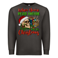 Smoke when you’re dead inside but it's christmas Premium Sweatshirt - BundleAndBundleShop
