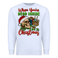 White when you’re dead inside but it's christmas Premium Sweatshirt - BundleAndBundleShop