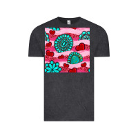 Vintage Black valentines day turquoise gemstone  and hearts Vintage Tee - BundleAndBundleShop