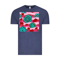 Vintage Denim valentines day turquoise gemstone  and hearts Vintage Tee - BundleAndBundleShop