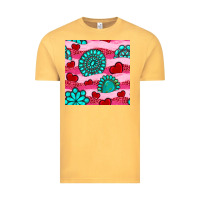 Vintage Mustard valentines day turquoise gemstone  and hearts Vintage Tee - BundleAndBundleShop
