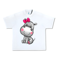 White cute hippopotamus Urban Heavy Tee - AdoDesignShop