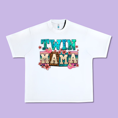 Twin Mama Urban Heavy Tee Designed By Adodesignshop