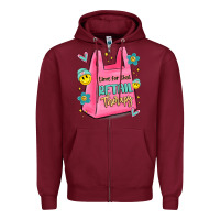 Burgundy time for that retail therapy Zipper Hoodie - MaliasSmallBusiness
