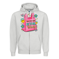 Dove Grey time for that retail therapy Zipper Hoodie - MaliasSmallBusiness