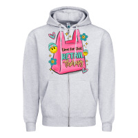 Heather Grey time for that retail therapy Zipper Hoodie - MaliasSmallBusiness
