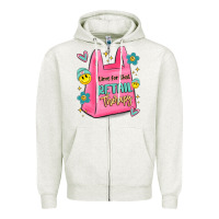 Oatmeal Heather time for that retail therapy Zipper Hoodie - MaliasSmallBusiness