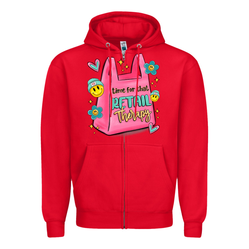 Time For That Retail Therapy Zipper Hoodie by MaliasSmallBusiness | Teevron