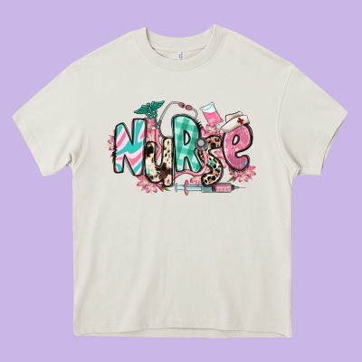 Heavy Core Tee floral nurse