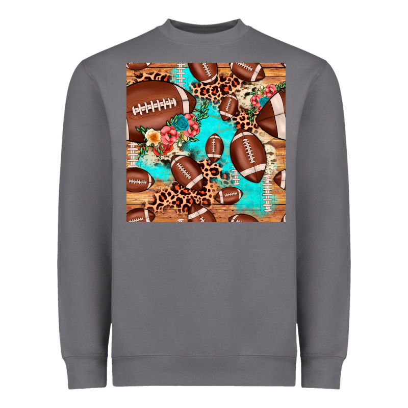 Football Leopard Cowhide Seamless Pattern Heavyweight Sweatshirt by JahusDesignShop | Teevron