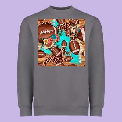 Football Leopard Cowhide Seamless Pattern Heavyweight Sweatshirt Designed By Jahusdesignshop