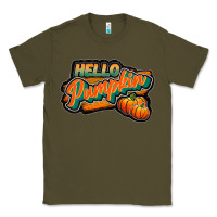 Army Green hello pumpkin black Classic Tee - JahusDesignShop