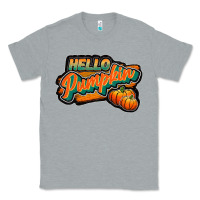 Heather Grey hello pumpkin black Classic Tee - JahusDesignShop