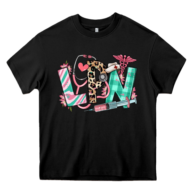 Floral Lpn Licensed Practical Nurse Heavy Core Tee by RanaPortraitStore | Teevron
