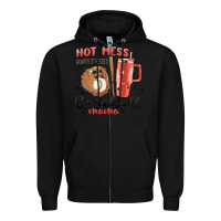 Black hot mess always stressed baseball mama stanley cup Zipper Hoodie - MaliasSmallBusiness