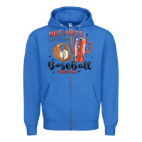 True Royal hot mess always stressed baseball mama stanley cup Zipper Hoodie - MaliasSmallBusiness