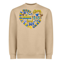 Mushroom down syndrome awareness heart Heavyweight Sweatshirt - Artiststas
