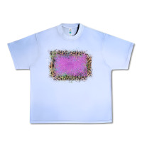 Grape Ice Old Leopard Purple Glitter Frame Urban Heavy Tee - Bettercallsaul