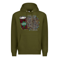 Army Green I Run on Coffee and Christmas Cheer Premium Hoodie - Bettercallsaul