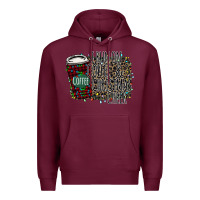 Burgundy I Run on Coffee and Christmas Cheer Premium Hoodie - Bettercallsaul