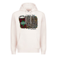Pale Pink I Run on Coffee and Christmas Cheer Premium Hoodie - Bettercallsaul