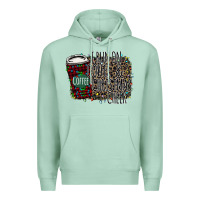 Seafoam I Run on Coffee and Christmas Cheer Premium Hoodie - Bettercallsaul