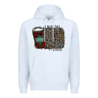 White I Run on Coffee and Christmas Cheer Premium Hoodie - Bettercallsaul