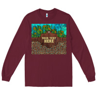 Burgundy preview custom cactus and sunflowers leopard turquoise Long Sleeve Tee - Artiststas