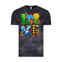 Cloud Black love with heart sunflower Vintage Tee - AdoDesignShop